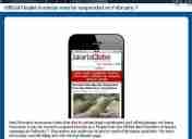 Laman www.new7wonders.com yang memuat penyataan ditangguhkannya pulau Komodo