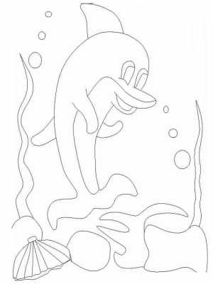 Mewarnai gambar lumba-lumba 