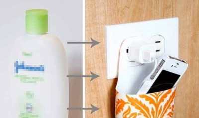 Recycle dengan botol kemasan menjadi tempat charger