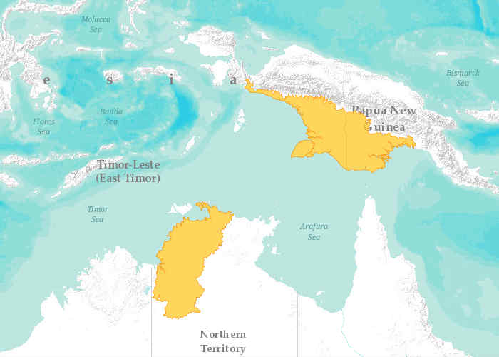 Daerah Sebaran labi-labi Moncong Babi