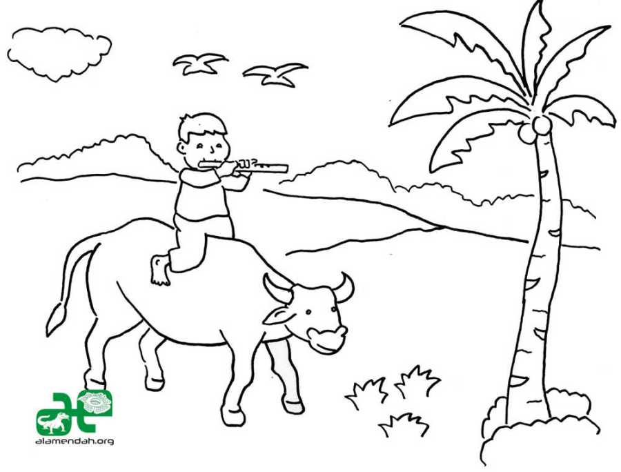 Mewarnai-Gambar-Pemandangan-Alam-Hitam-Putih-09