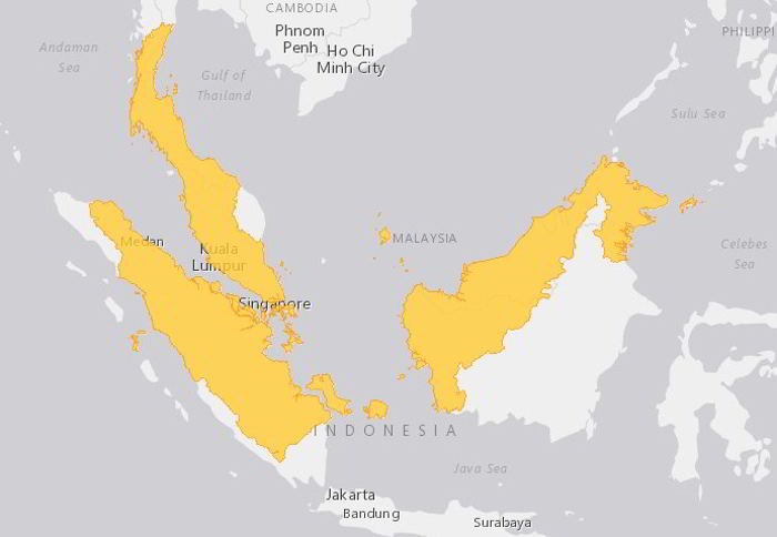 Peta Persebaran Kura-kura Duri