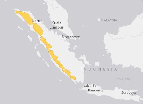 Daerah Sebaran Luntur Sumatera