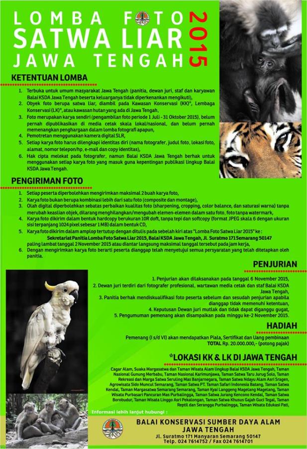 Brosur Lomba Foto Satwa Liar